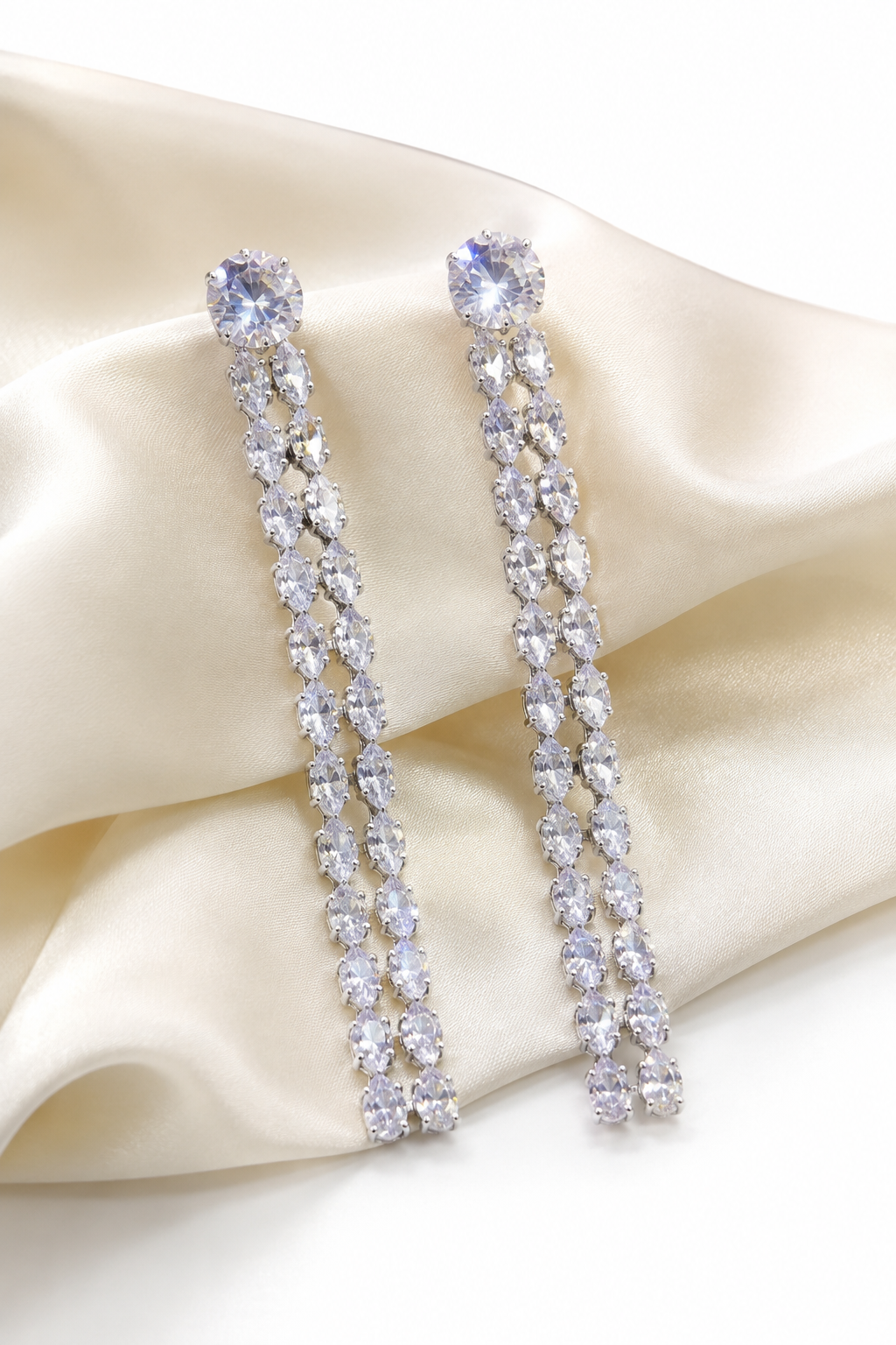 Crystal Cascade Drop Earrings
