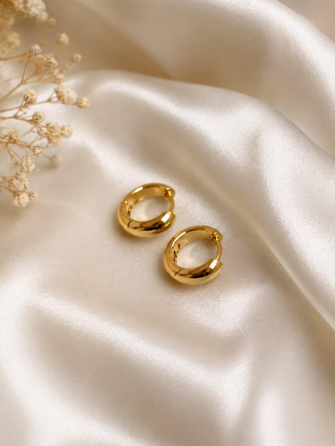 Gold Plated Minimalist Hoop