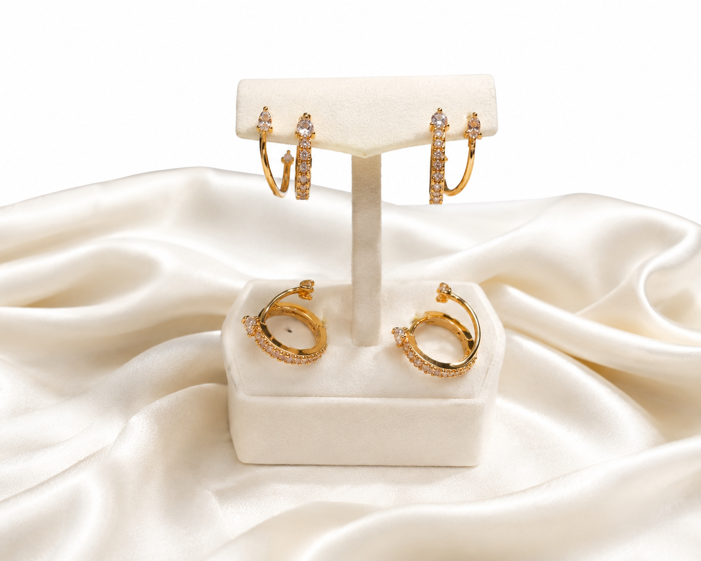 Celeste Crystal Hoop Earrings