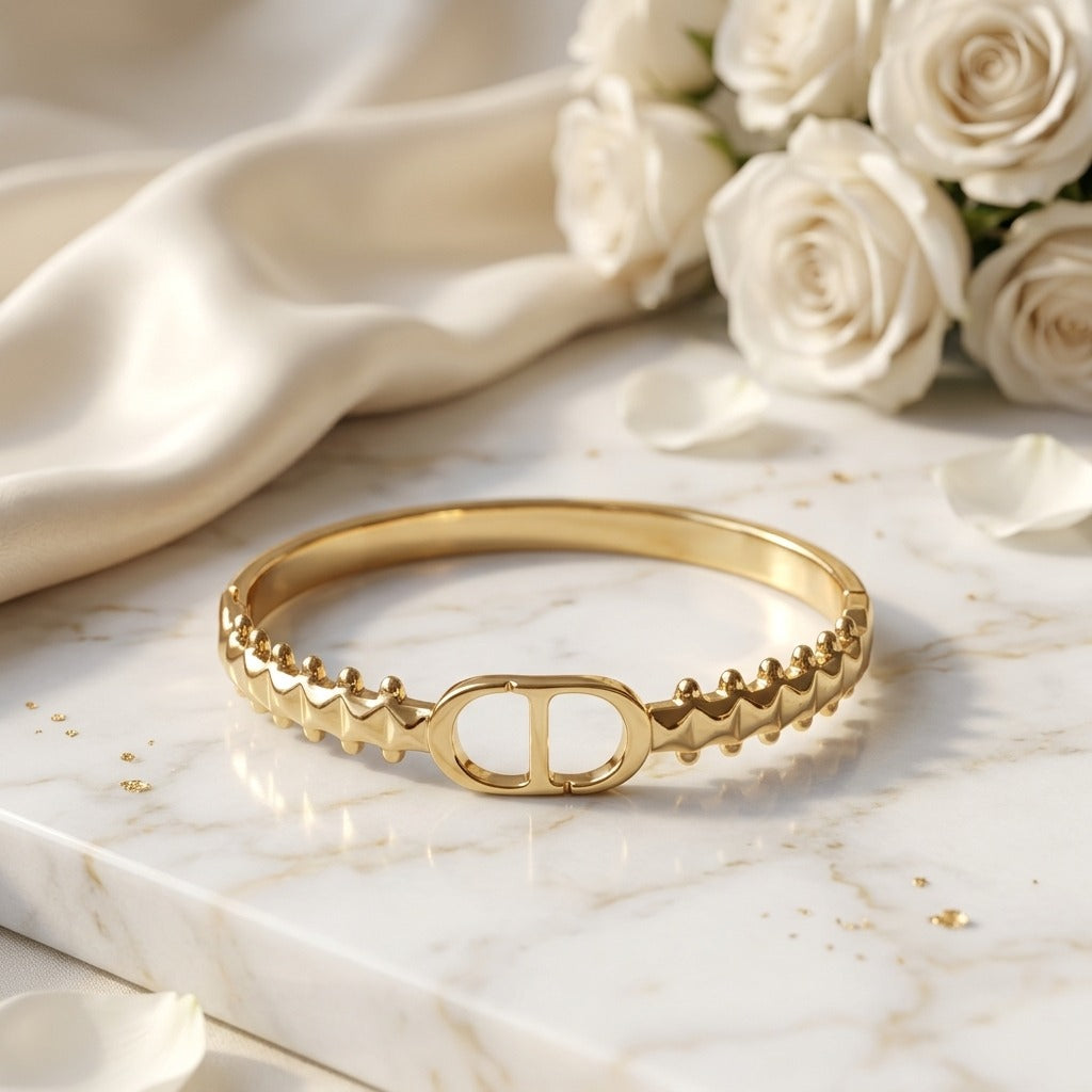 Gold-Plated Double Oval Designer