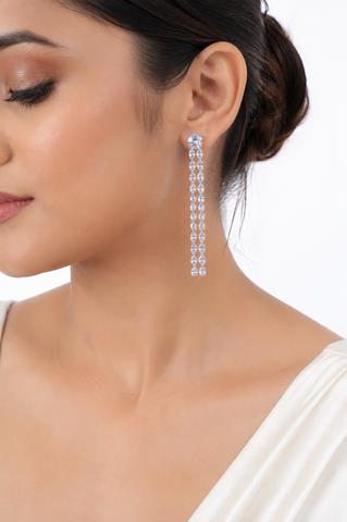 Crystal Cascade Drop Earrings