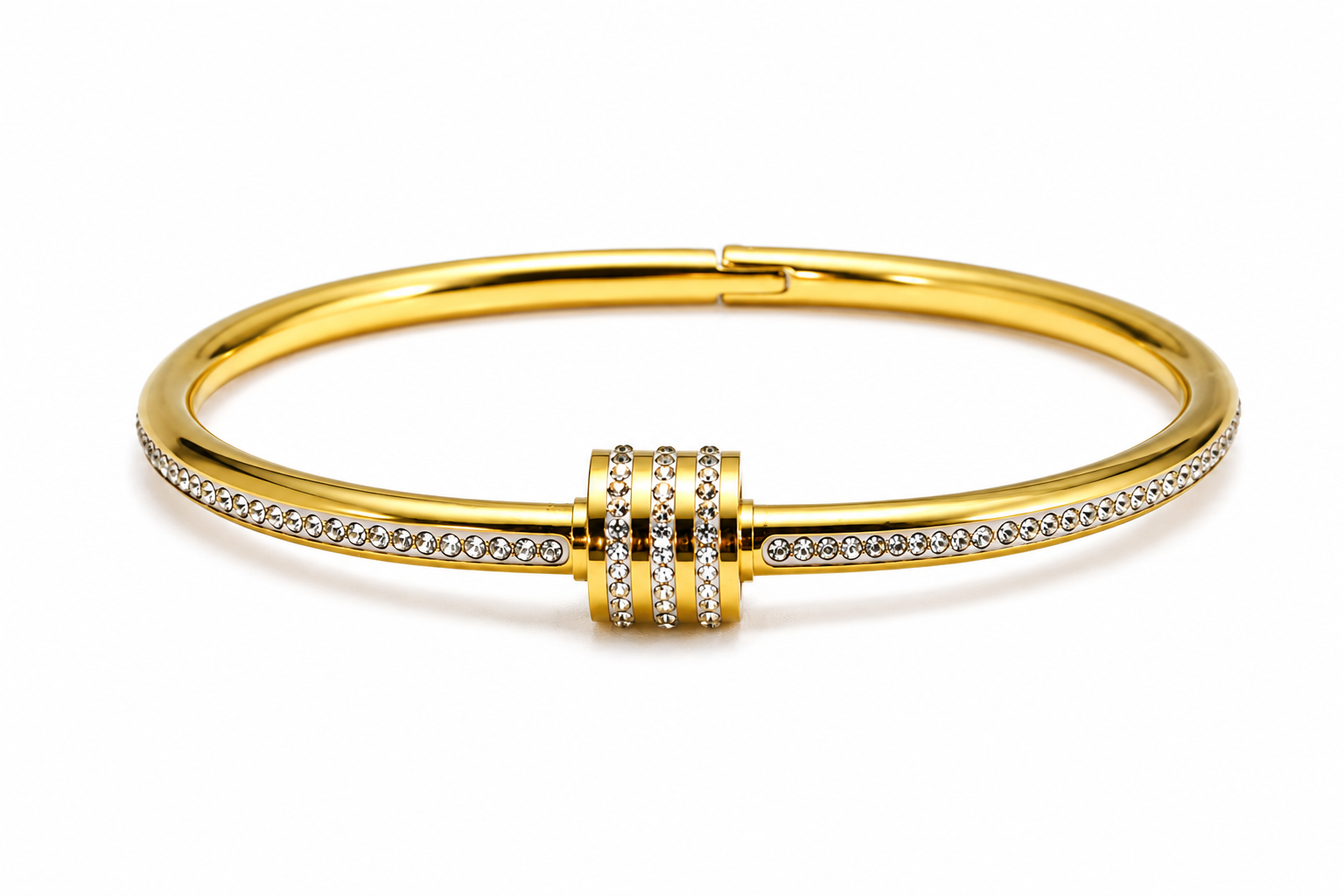 Luxe Crystal Gold Bangle