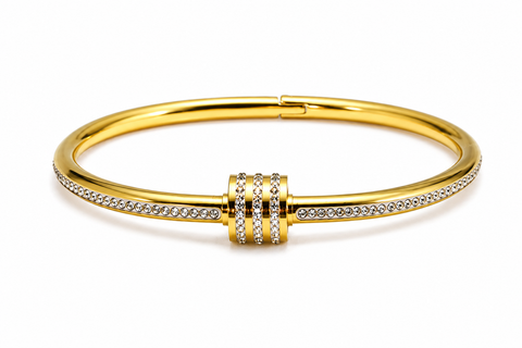 Luxe Crystal Gold Bangle