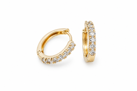 Everlasting Shine Crystal Hoops - Anshu Aura Signature Collection