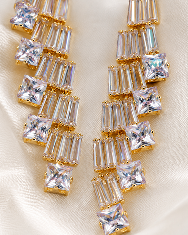 Crystal Cascade Drop Earrings