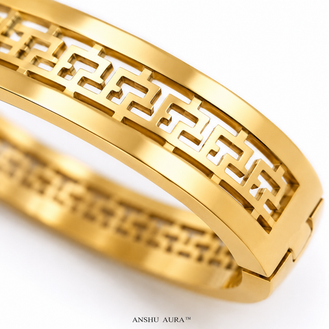 Geometric Luxe Gold Bracelet – Anti-Tarnish