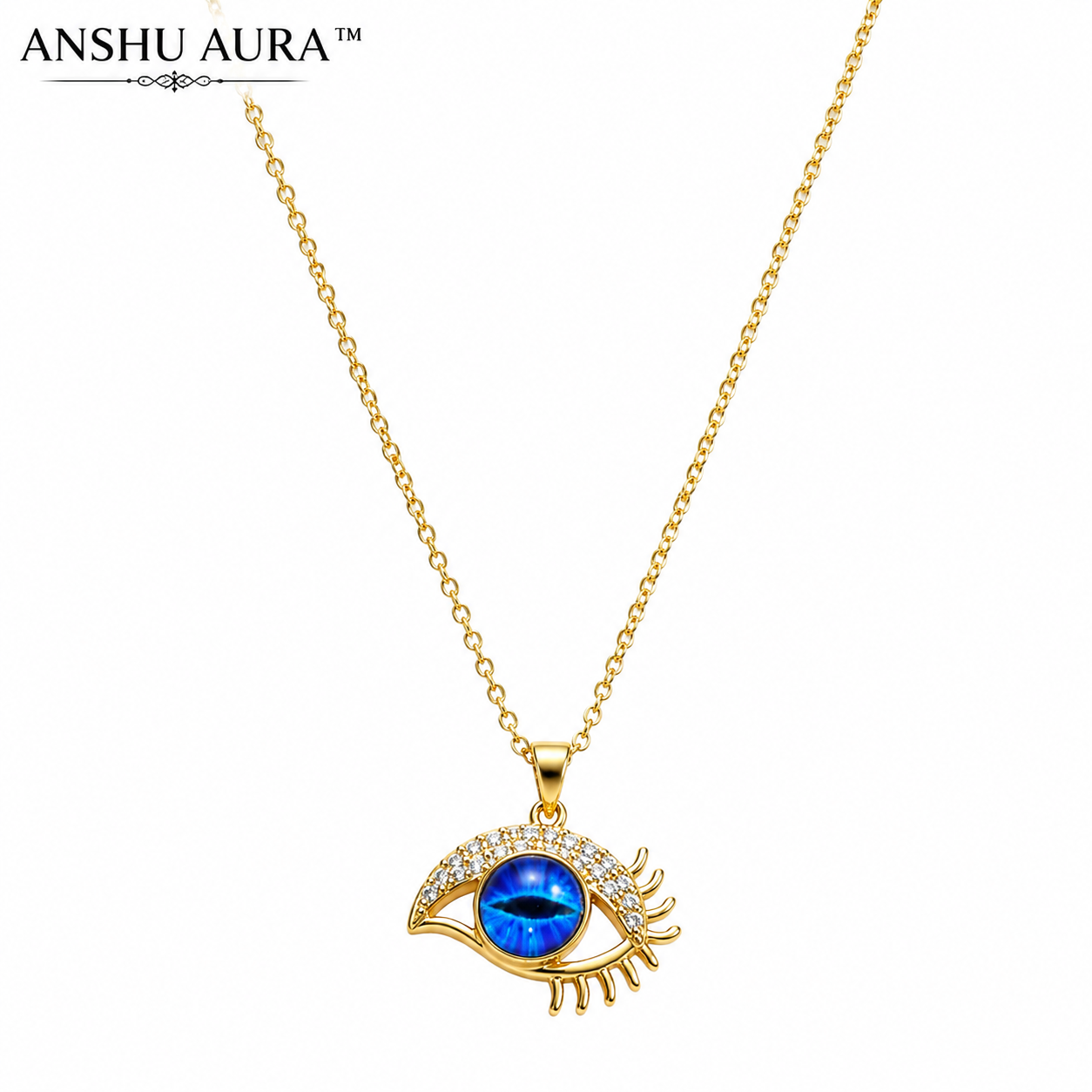 Blue Evil Eye Pendant Necklace