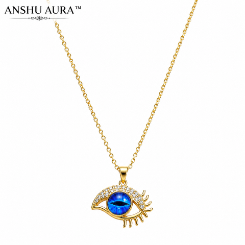 Blue Evil Eye Pendant Necklace