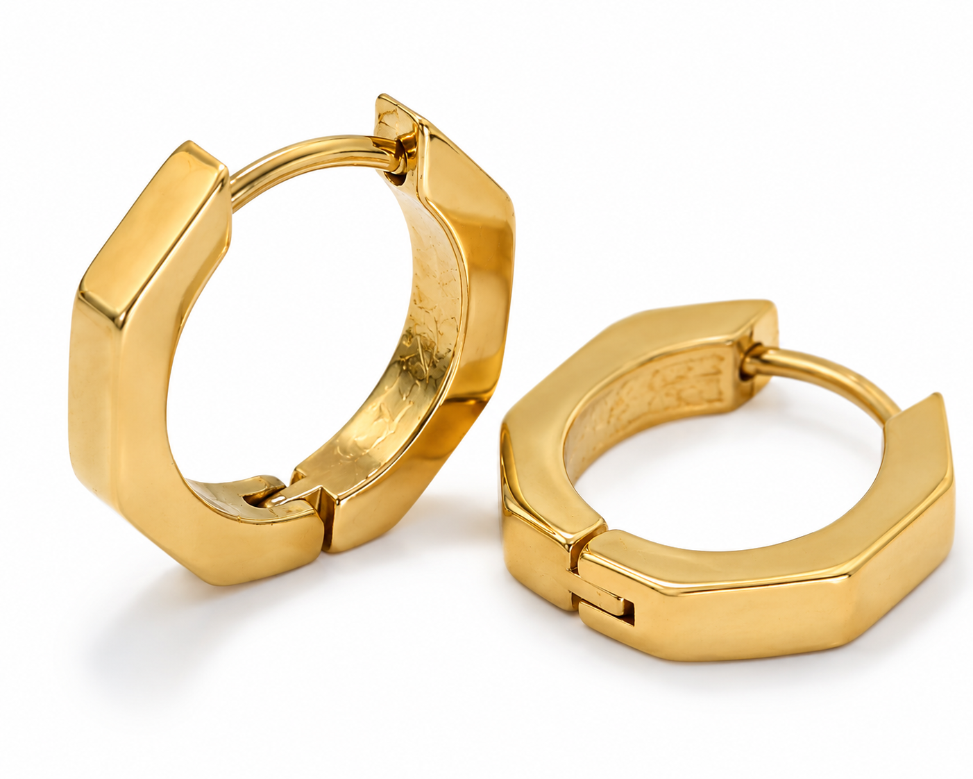 Gold Geometric Hoop Earrings