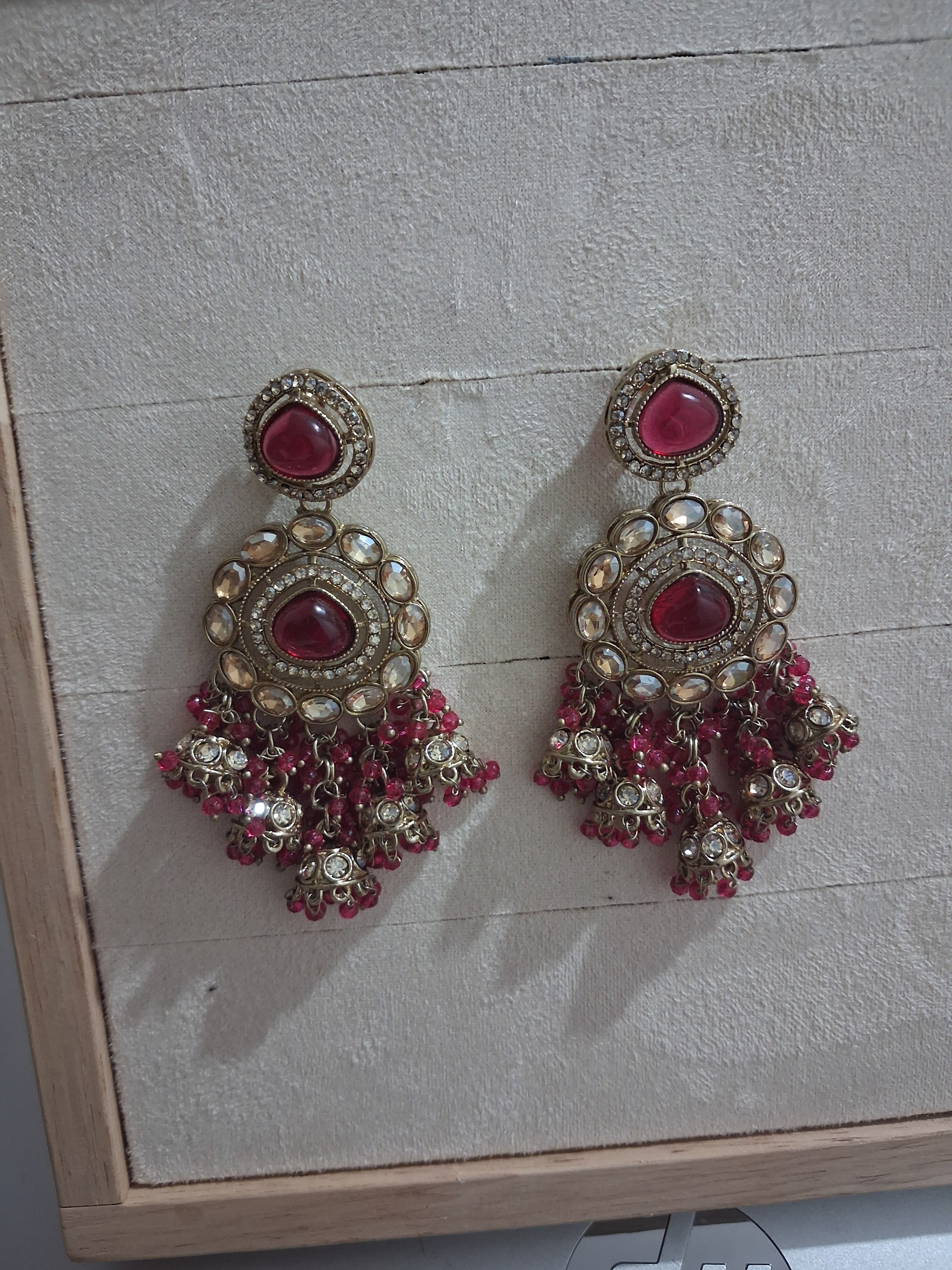 Navrang Premium Kundan & Bead Drop Jhumka Earrings (Available in 12 Shades)