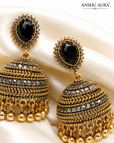 Midnight Crystal Jhumka