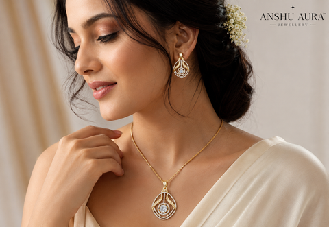Celestial Spark Diamond Pendant Set