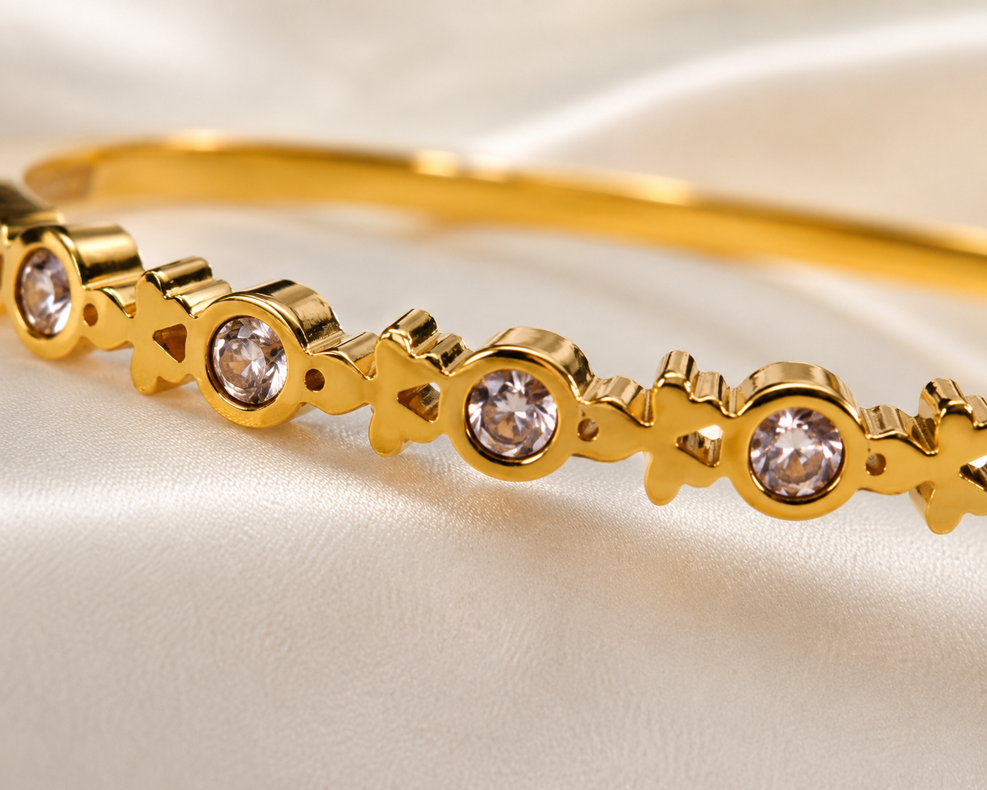 Crystal Charm Bangle