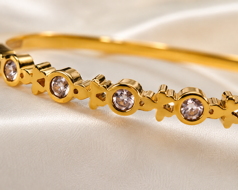 Crystal Charm Bangle
