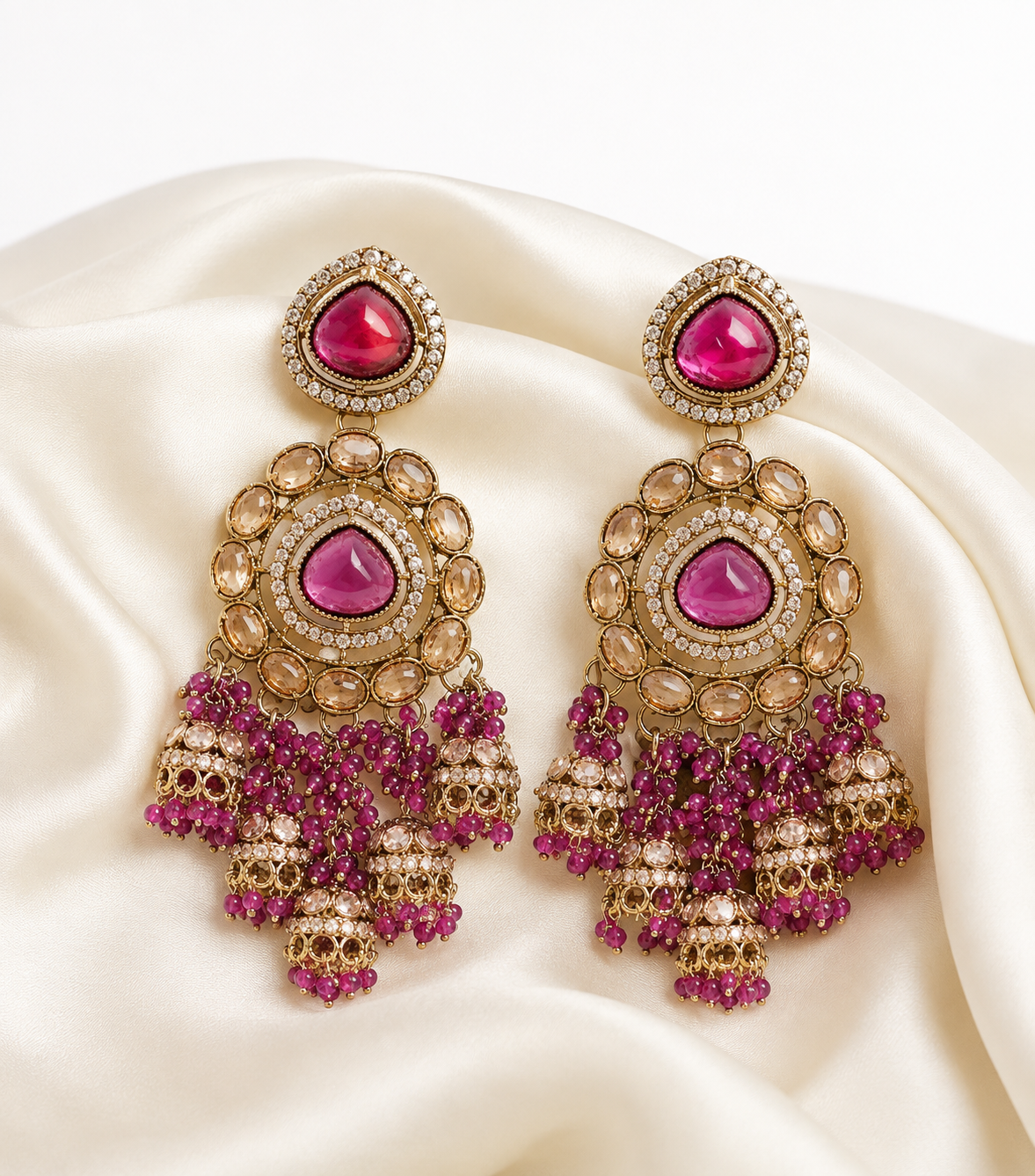 Chandbali Jhumka Earrings