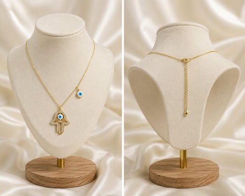 Hamsa Hand Evil Eye Necklace