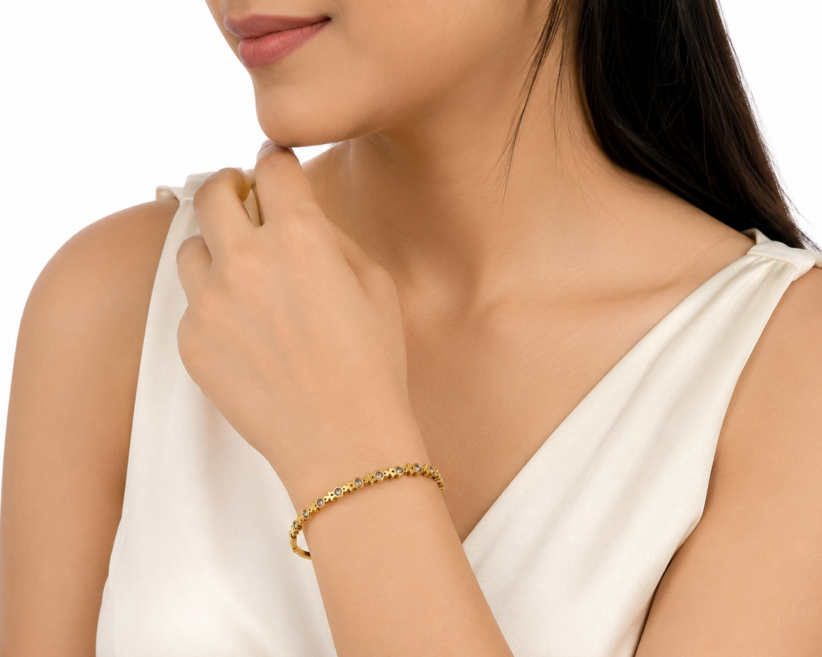 Crystal Charm Bangle