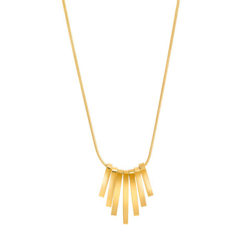 Aura Linear Gold Pendant Necklace