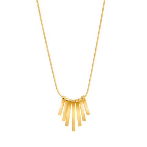 Aura Linear Gold Pendant Necklace