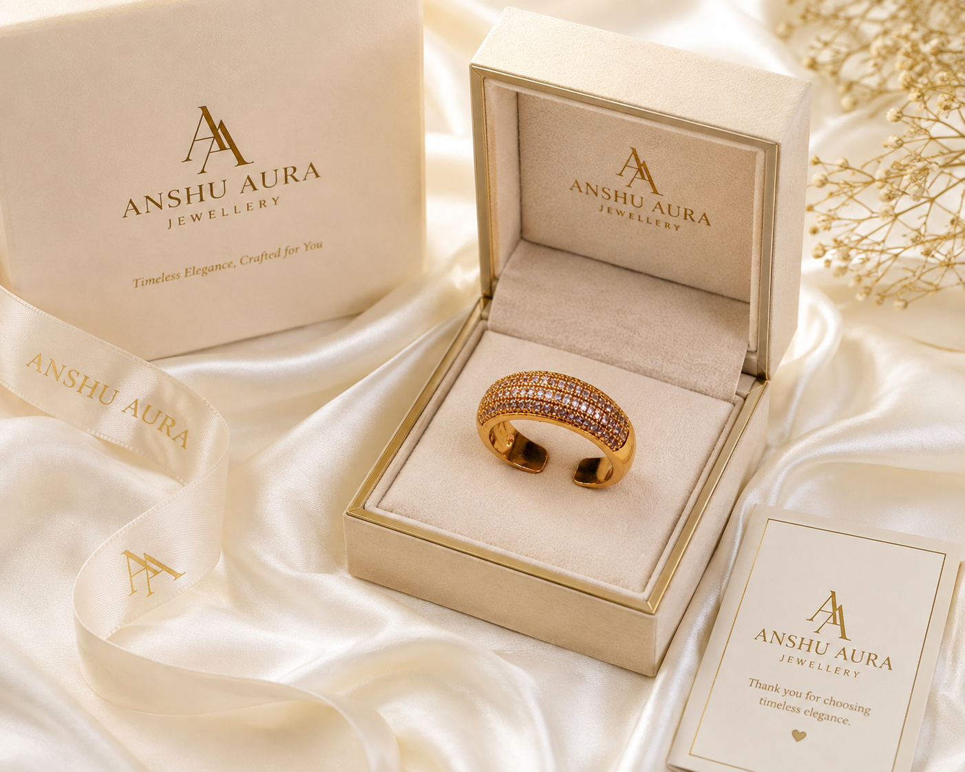 Pavé Luxe Open Ring