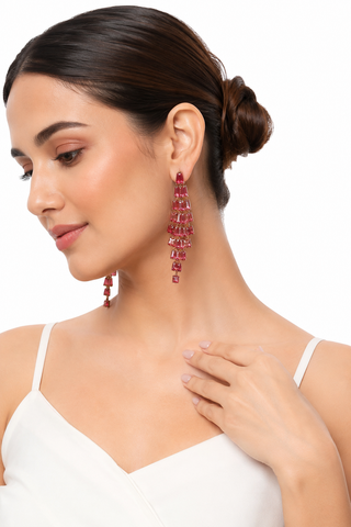 Ruby Cascade Earrings