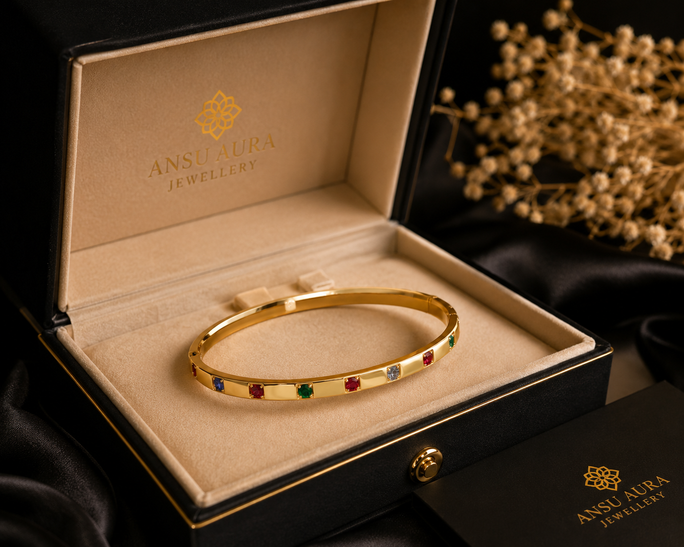 Rainbow Crystal Gold Luxe Bracelet