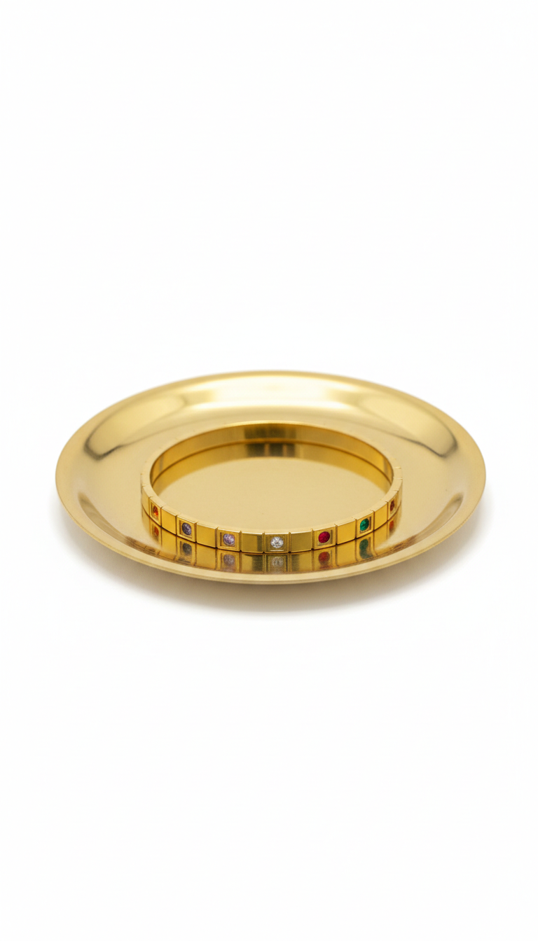 Elegant Multi-Color Stone Gold-Plated Bangle – Anshu Aura Exclusive