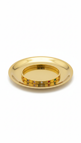Elegant Multi-Color Stone Gold-Plated Bangle – Anshu Aura Exclusive