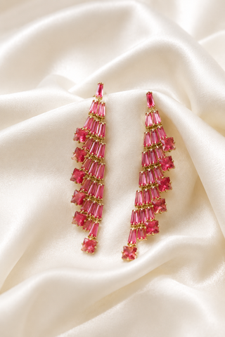 Ruby Cascade Earrings