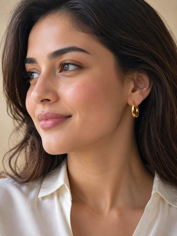 Gold Plated Minimalist Hoop
