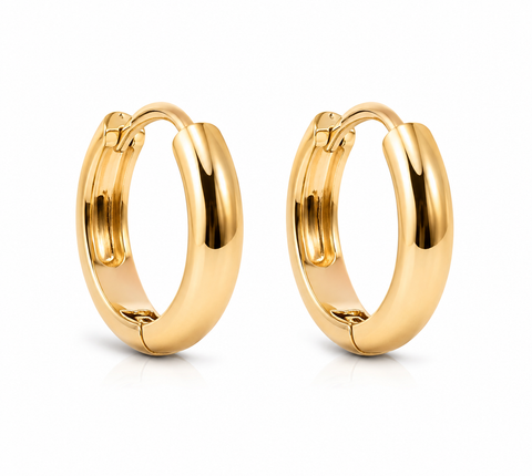 Gold Huggie Hoop Earrings