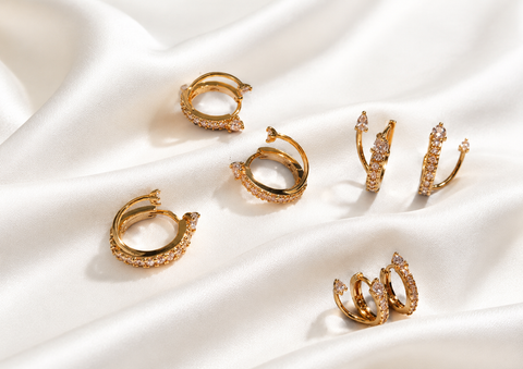 Celeste Crystal Hoop Earrings
