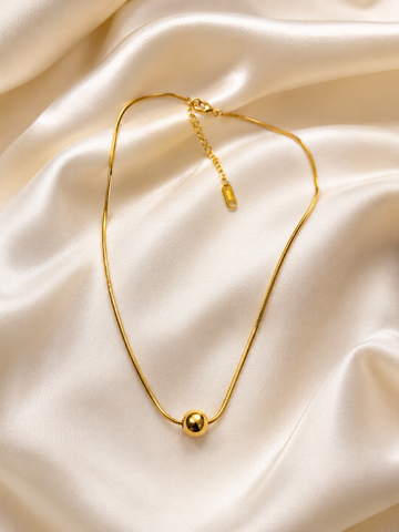 Gold-Tone Minimal Bead Pendant