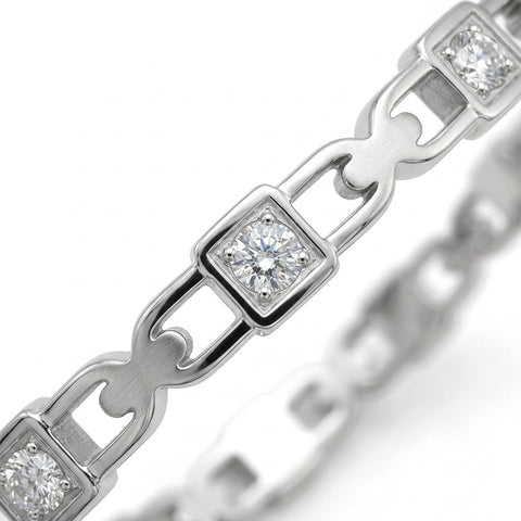 Silver-Tone Geometric Crystal