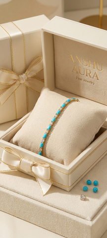 Elegant Turquoise & Crystal Tennis