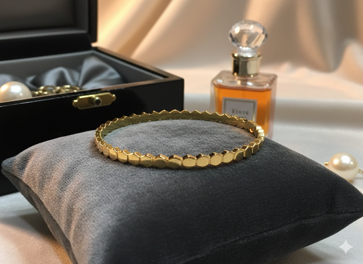 Geometric Beehive Inspired Sleek Bracelet