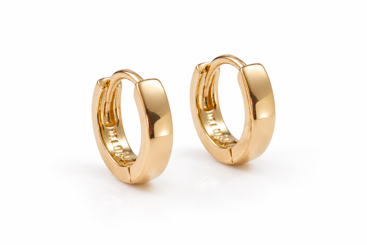 Gold Huggie Hoop Earrings