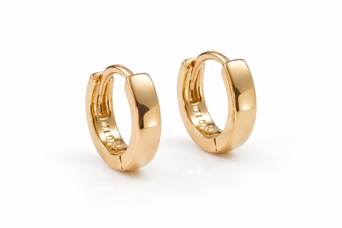 Gold Huggie Hoop Earrings
