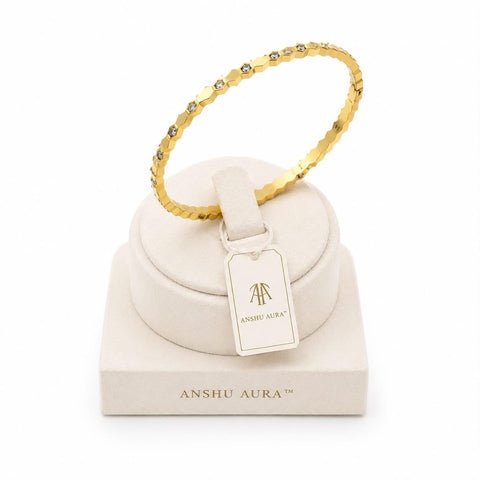 Textured Open Bangle Bracelet