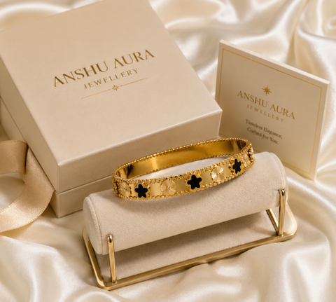 Black Clover Gold-Plated Bracelet