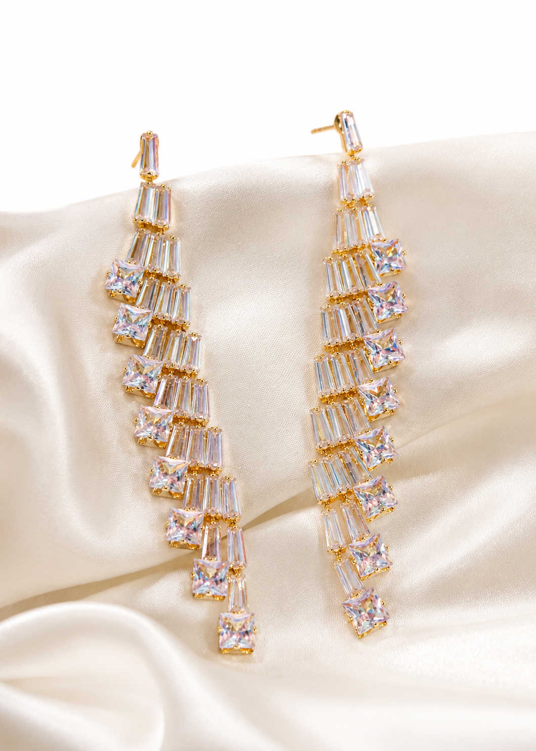 Crystal Cascade Drop Earrings