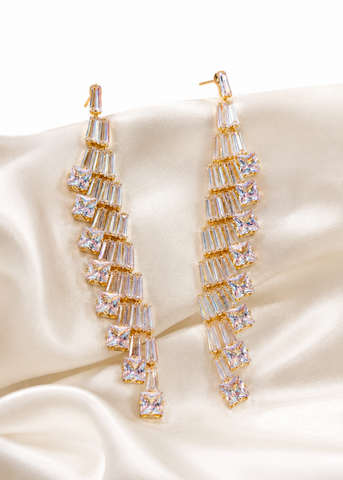 Crystal Cascade Drop Earrings