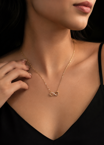 Infinity Crystal Pendant Necklace for Women