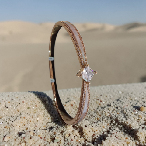 Celestia Geometric Crystal Inlay Bracelet