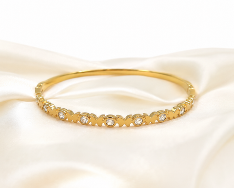 Crystal Gold Bangle