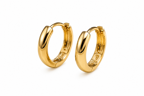 Gold Huggie Hoop Earrings