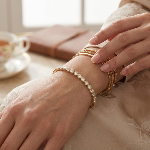 Radiant Crystal Gold-Tone Bracelet