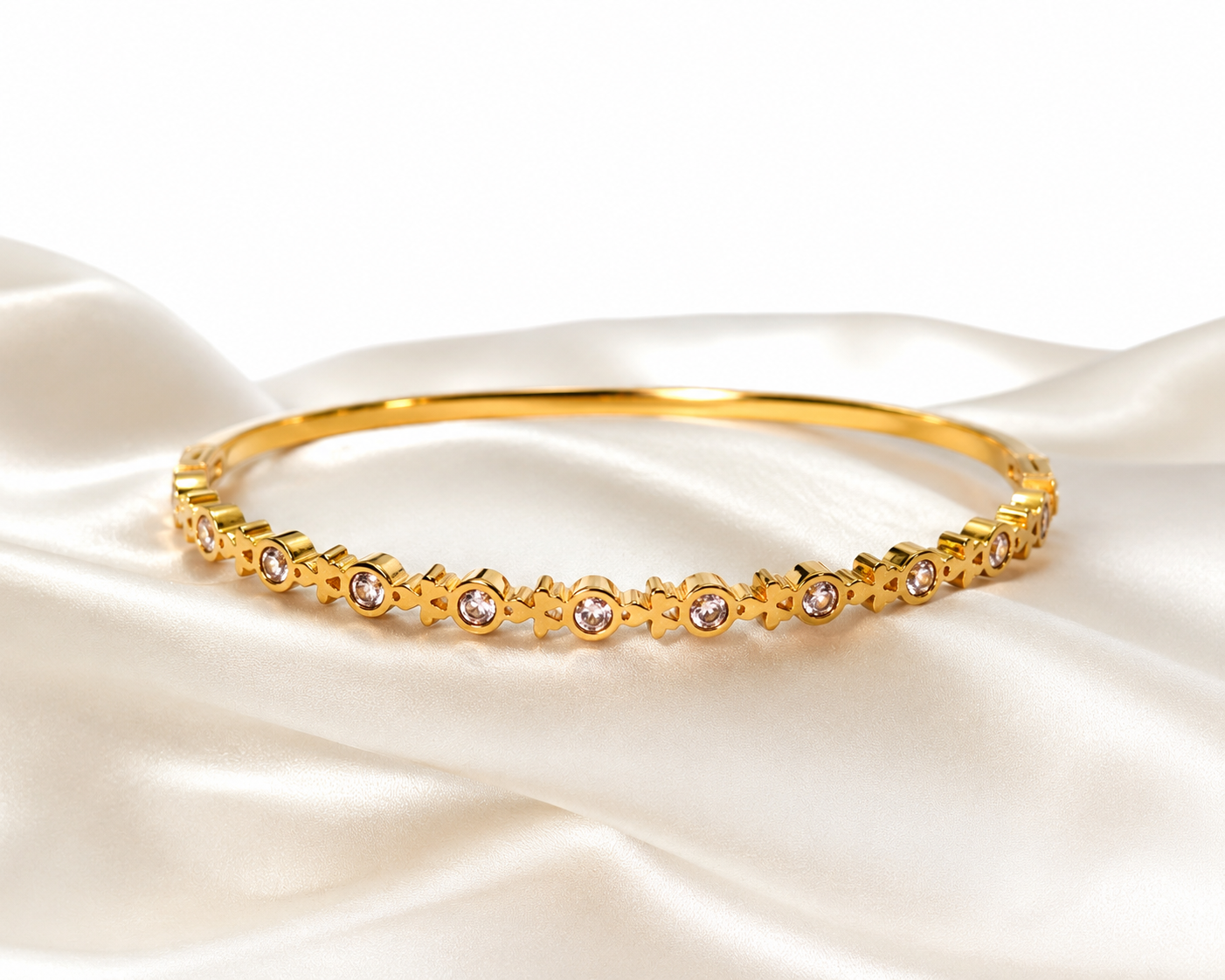Crystal Charm Bangle