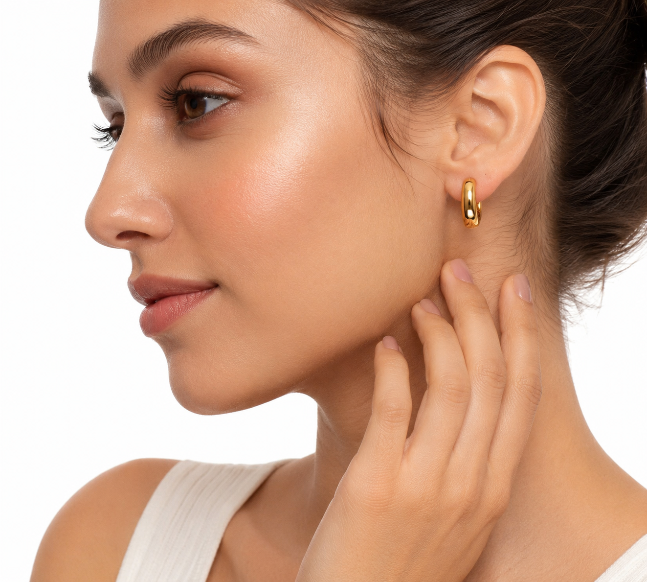 Classic Gold Huggie Hoop Earrings