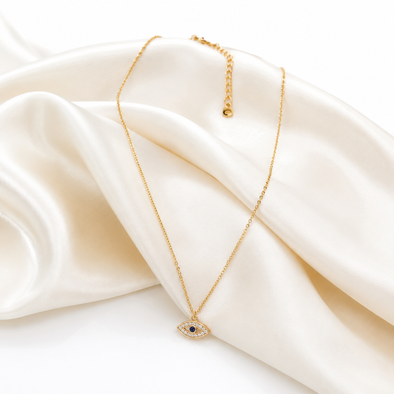 Evil Eye Gold Plated Pendant Necklace